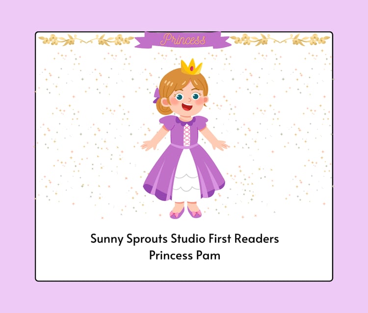 Princess Pam Sunny Sprouts Studio First Readers phonics books preschool kindergarten short vowel CVC hat net kit pot cup beginner decodable girl reader series