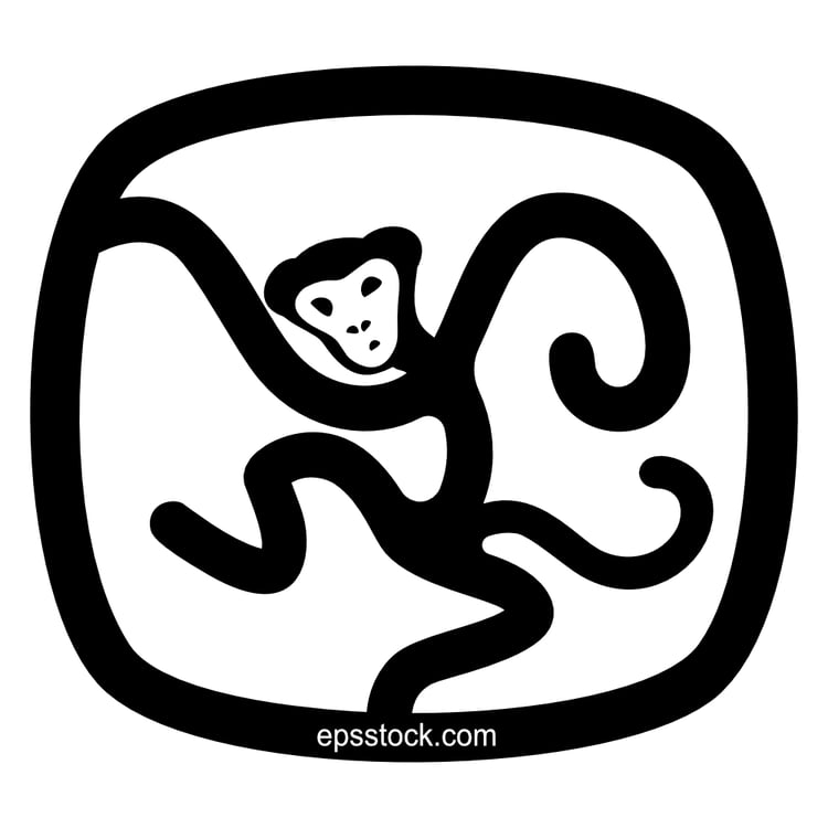 symbol of a little dancing monkey