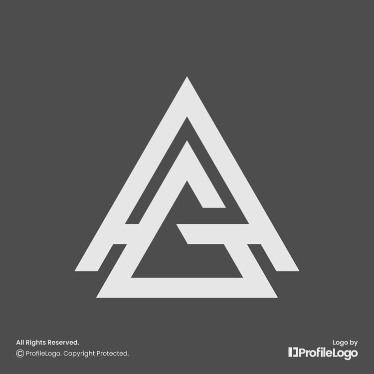 AG logo or GA logo by ProfileLogo with dark grey background