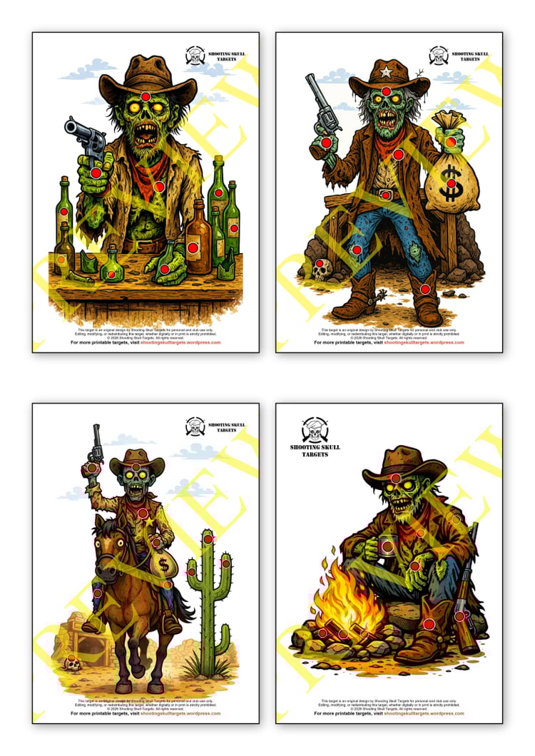 Zombies in the Wild West Targets 5 - 8