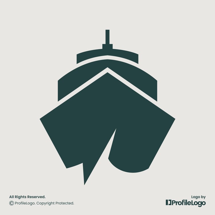 Simple ship chatting logo by ProfileLogo with light background