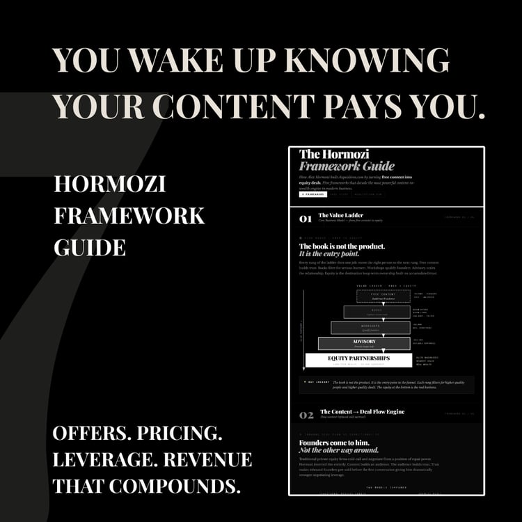 The Hormozi Framework Guide