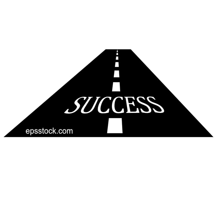 The sign Success on the road