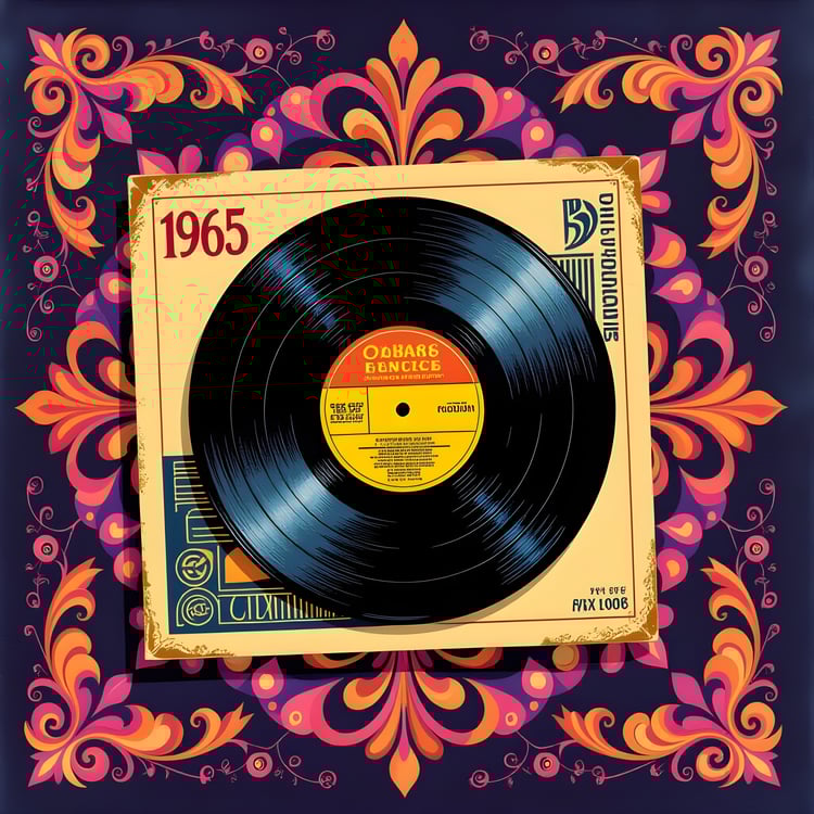 Retro vinyl record and sleeve