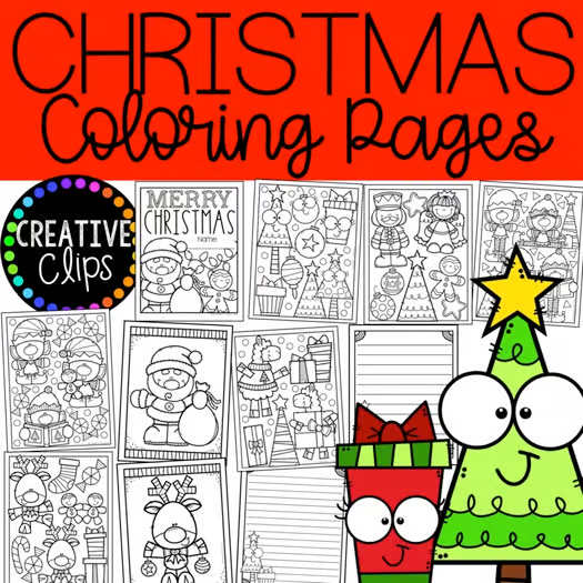 Christmas Holiday Coloring Pages Coloring Book(+writing papers) (Santa, Elf)