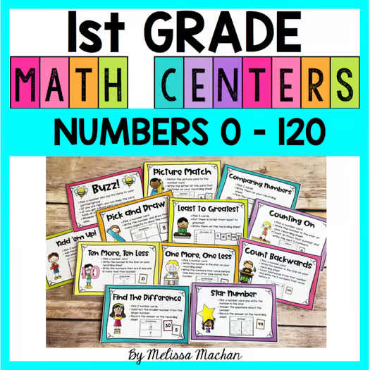 Math Centers for 1st Grade - Numbers 0-120