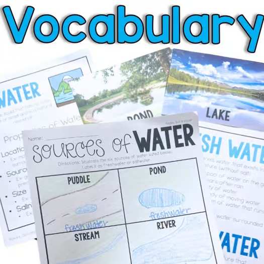 Rocks, Soil, Bodies of Water & Conservation- 1st Grade Earth Science Activities