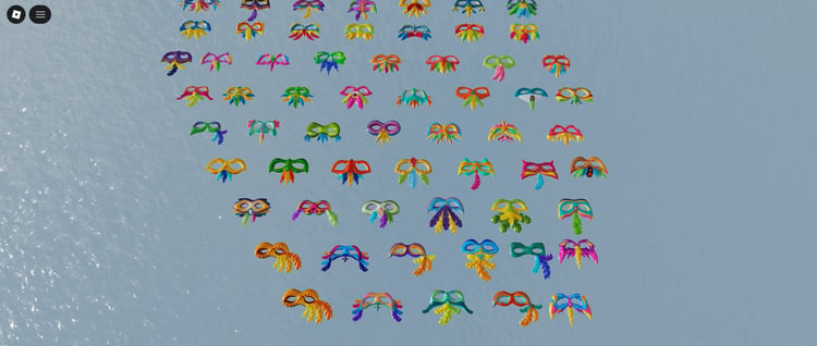 Roblox free carnival feather mask accessory pack