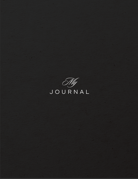 "Cover of Black Elegant Minimalist Daily Planner – sleek black design with clean, simple layout. Timeless and sophisticated."