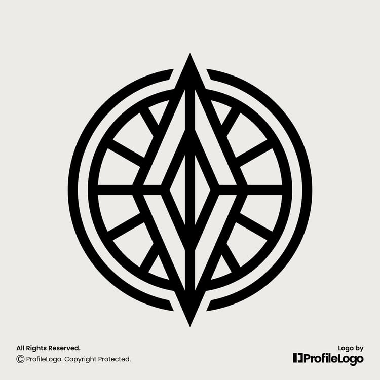 Luxury line sparkle jewelry diamond logo by ProfileLogo with light background