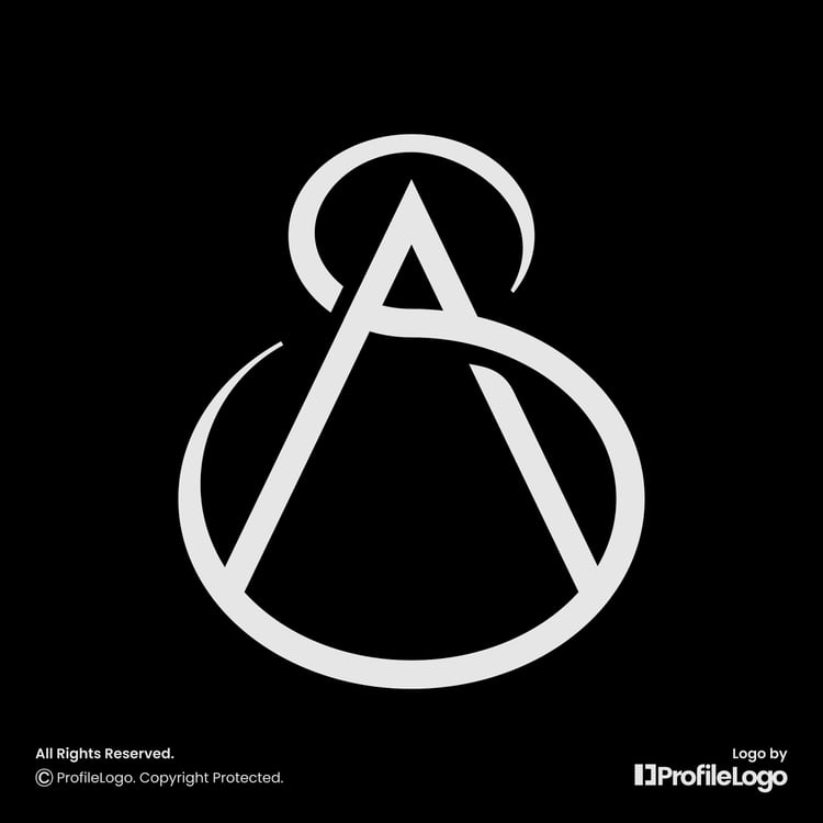 Luxury abstract letter SA logo or AS logo by ProfileLogo with black background