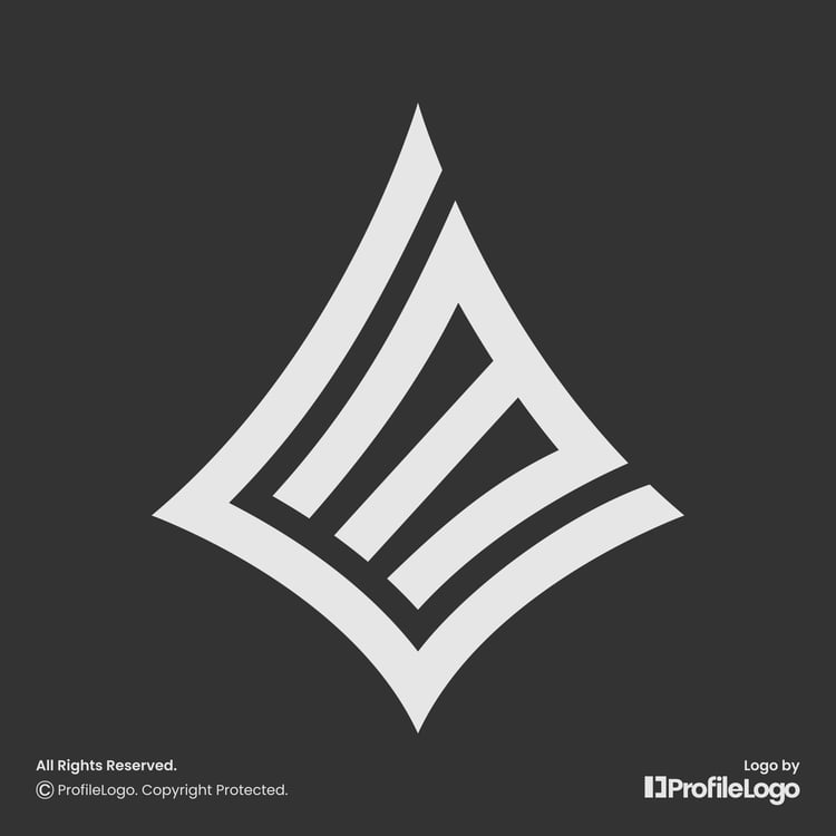 Stylish abstract letter LM logo or ML logo by ProfileLogo with dark grey background