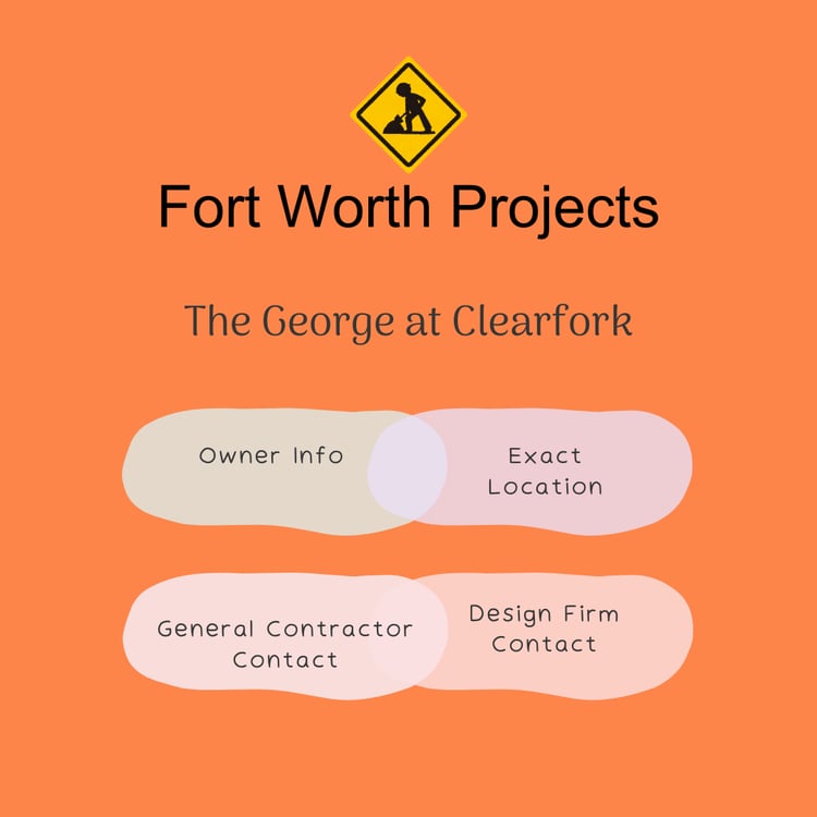 Find out the construction companies involved in the The George at Clearfork multifamily project in Fort Worth, Texas.