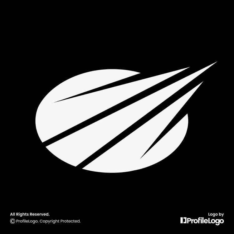 Abstract path letter O logo or number 0 logo by ProfileLogo with black background