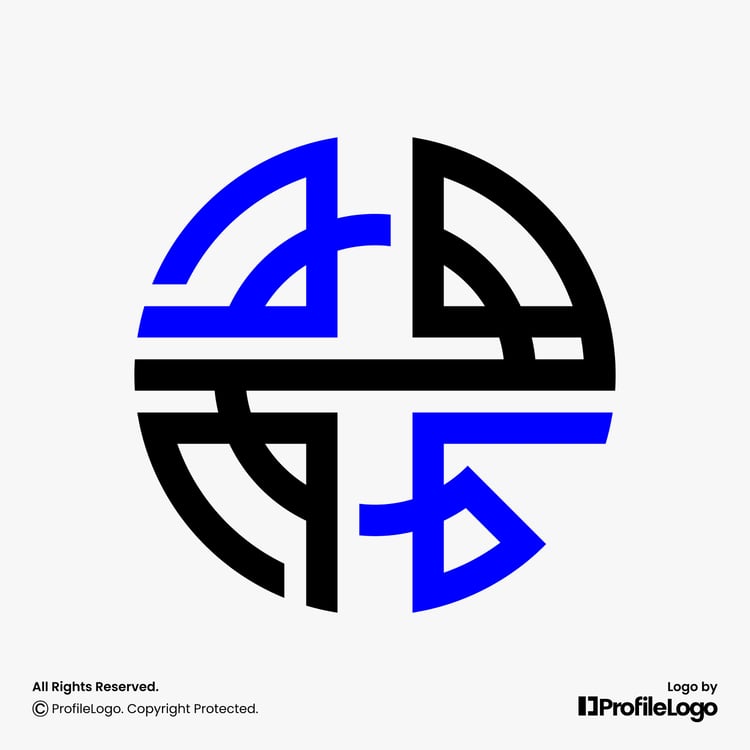 Modern lowercase letter E plus logo by ProfileLogo with light grey background