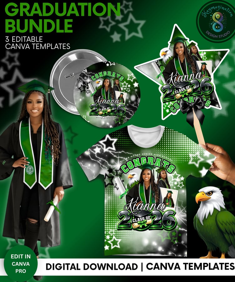 graduation templates, graduation bundle, class of 2026, grad 2026, canva templates, grad shirt design, grad fan template, grad button design, senior graduation, custom graduation, diy graduation, digital download, graduation designs