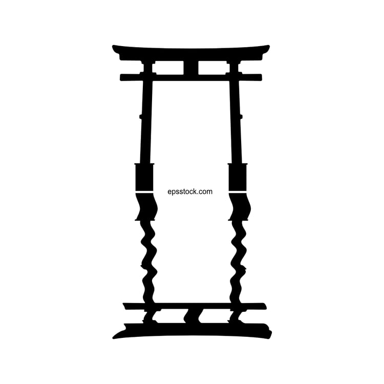 Japanese gate in the water