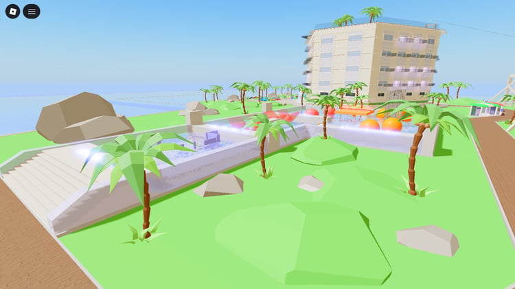Interactive UI features in sky bar and hotel environment