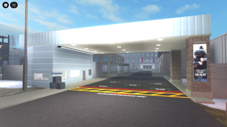 Structured parade ground in academy roleplay setting