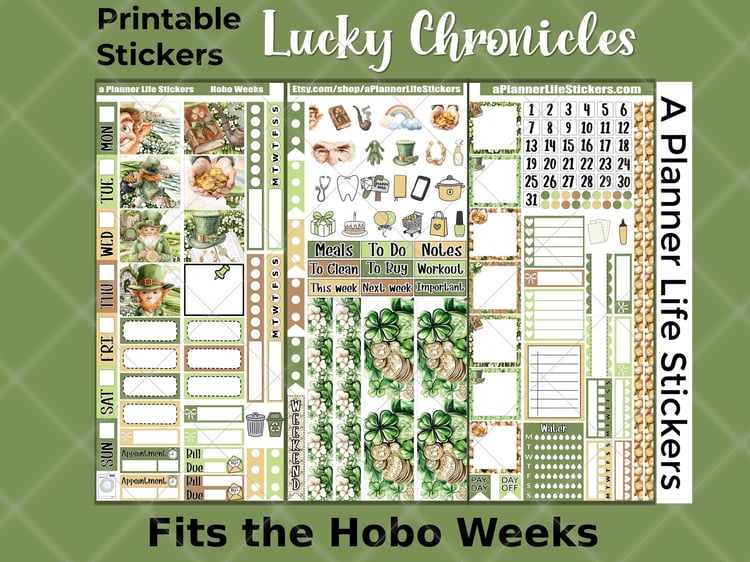 A Planner Life Stickers - Hobo Weeks Printable Stickers