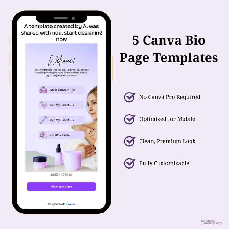 5 Canva Bio Page Templates