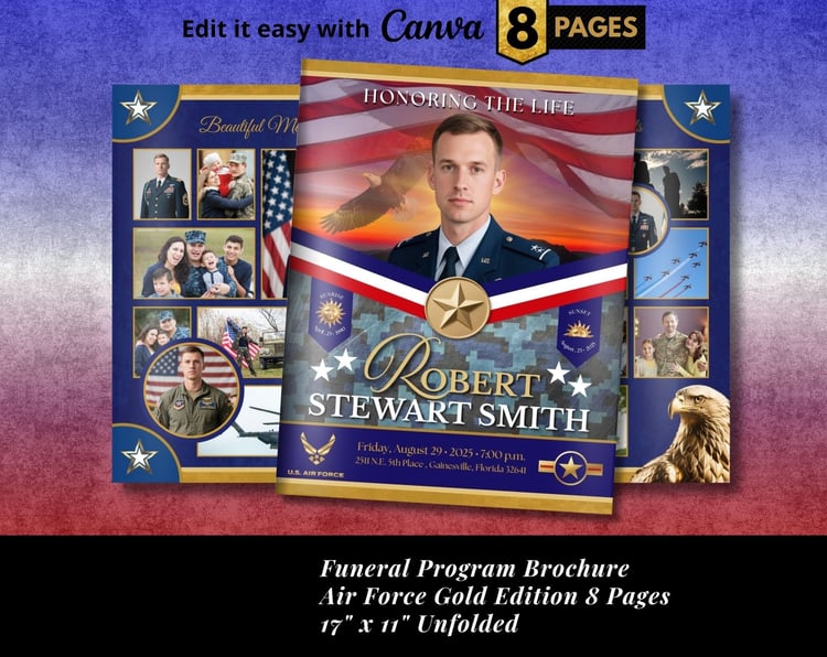 Air Force Deluxe Funeral Program