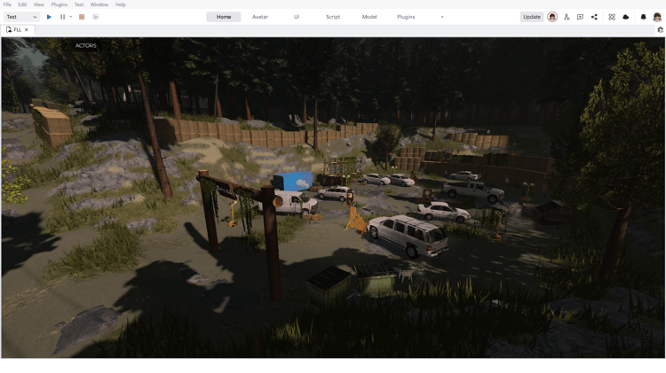Detailed woodland military environment designed for ACS gameplay