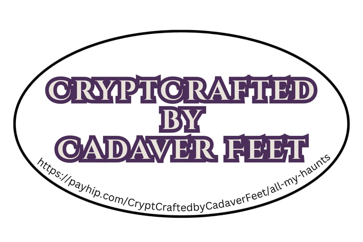 printable sticker cryptcrafted by cadaver feet