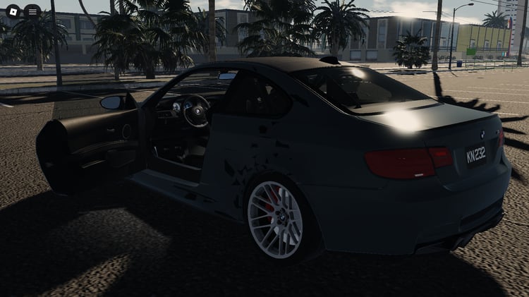 Realistic Roblox BMW E92 sports coupe with openable door feature