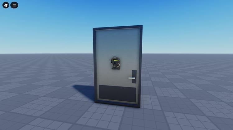 Explosive entry mechanic activated on interior building doorway