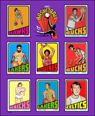 1972-73 Topps Basketball Cards Binder Inserts