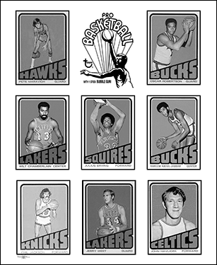 1972-73 Topps Basketball Cards Binder Inserts
