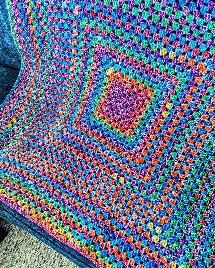 Giant Granny Square Blanket 2