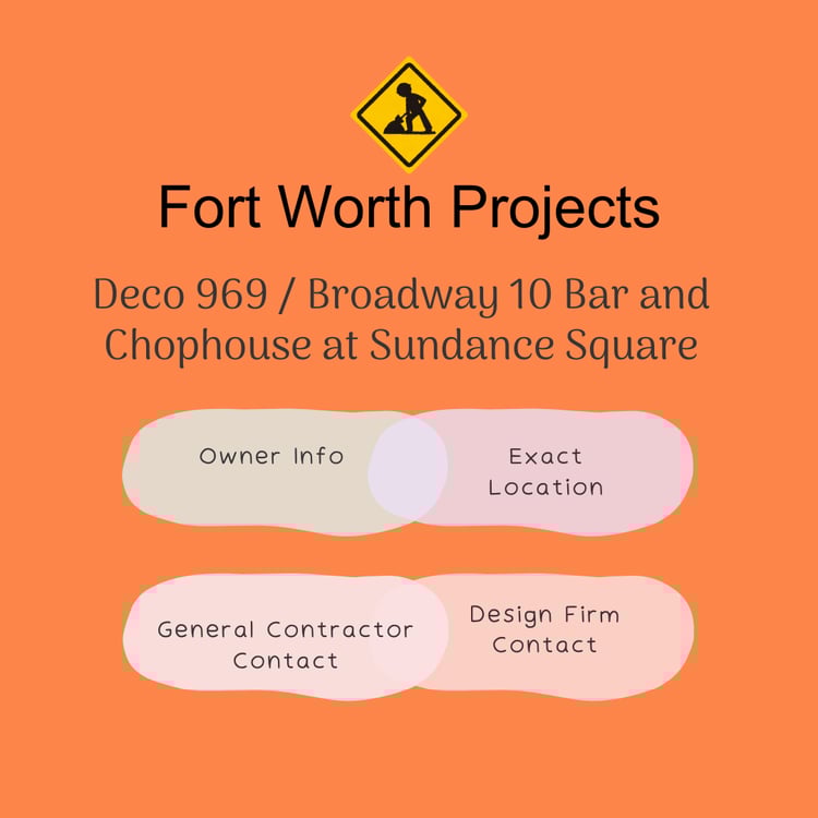Construction companies who worked on the Deco 969 high-rise and Broadway 10 Bar and Chophouse project in Fort Worth.