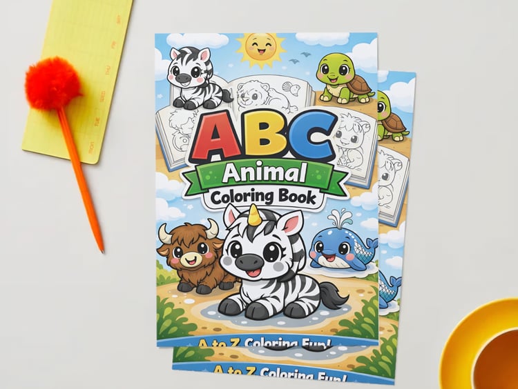 The ABC Animal Coloring Book Cover