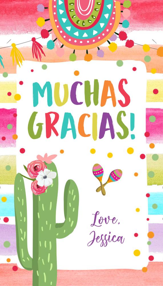 Editable Fiesta Favor Tags - Cactus Floral Mexican Thank You Labels for Canva