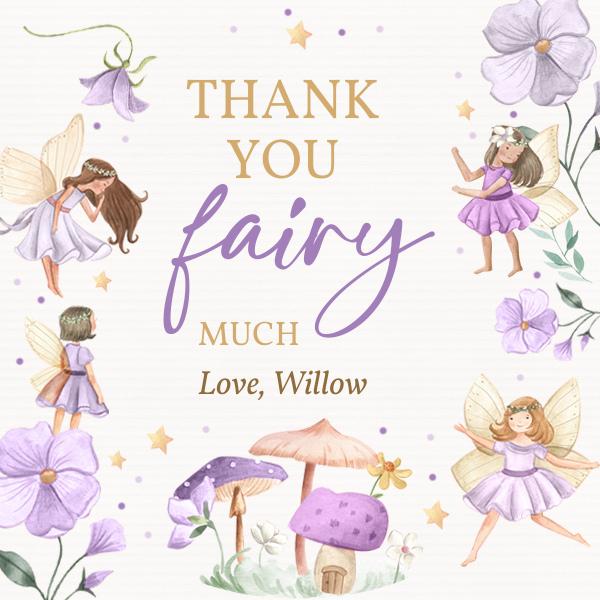 Editable Fairy Birthday Party Favor Tags - Enchanted Magical Floral Labels
