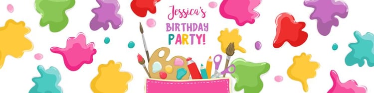 Editable Art Party Water Bottle Labels | Paint Birthday Party Decor Canva