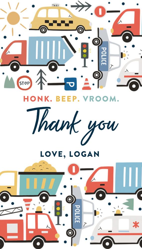 Editable Transportation Birthday Luggage Tags - Cars & Trucks Favor Tags