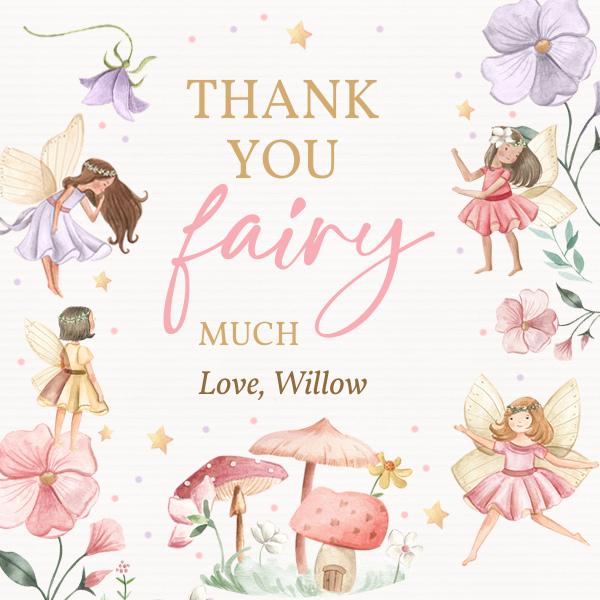 Editable Fairy Birthday Party Favor Tags | Enchanted Magical Princess Labels