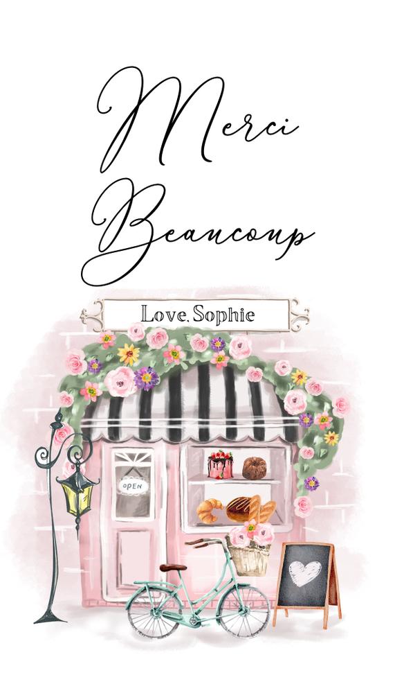 Paris Birthday & Baby Shower Favor Tag | Editable French Patisserie Template