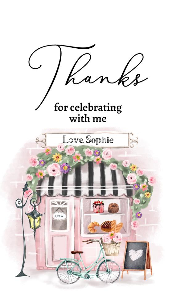 Paris Birthday & Baby Shower Favor Tag | Editable French Patisserie Template