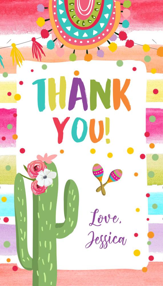 Editable Fiesta Favor Tags - Mexican Birthday & Baby Shower Thank You Labels