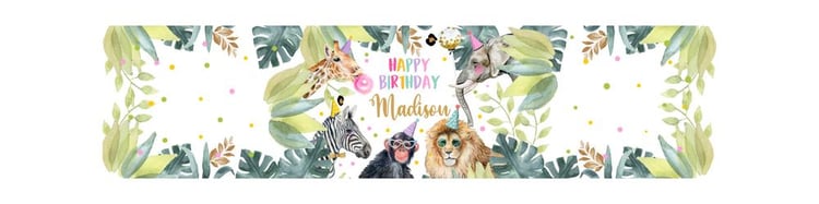 Safari Girl Water Bottle Labels | Editable Wild One Birthday Template