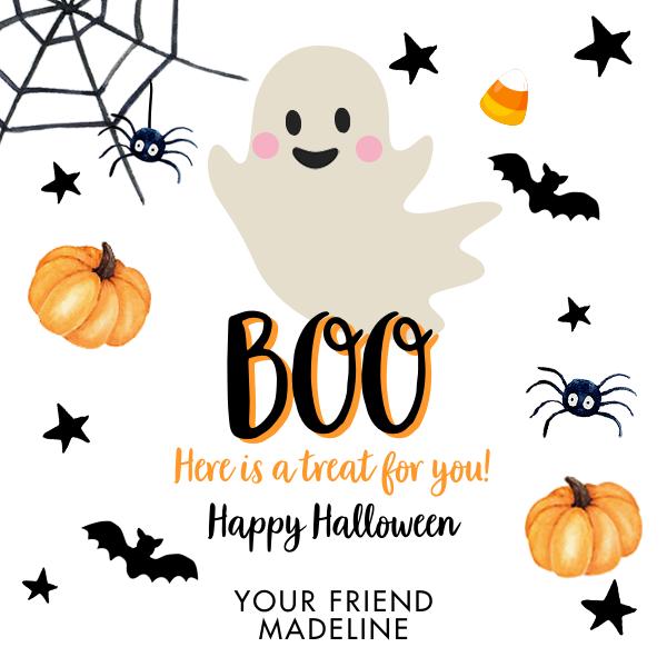 Editable Halloween Favor Tags | Boo Gift Tags & Trick or Treat Stickers