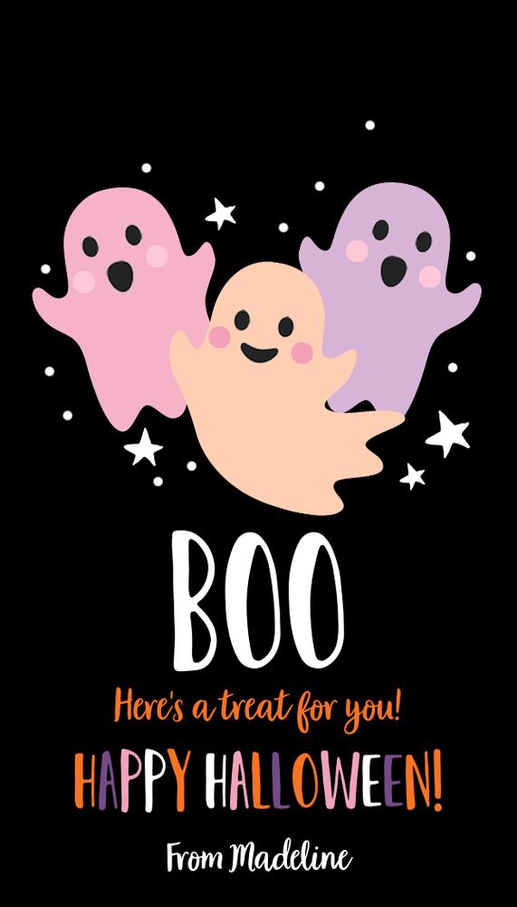 Editable Halloween Boo Favor Tags | Printable Costume Party Gift Tags