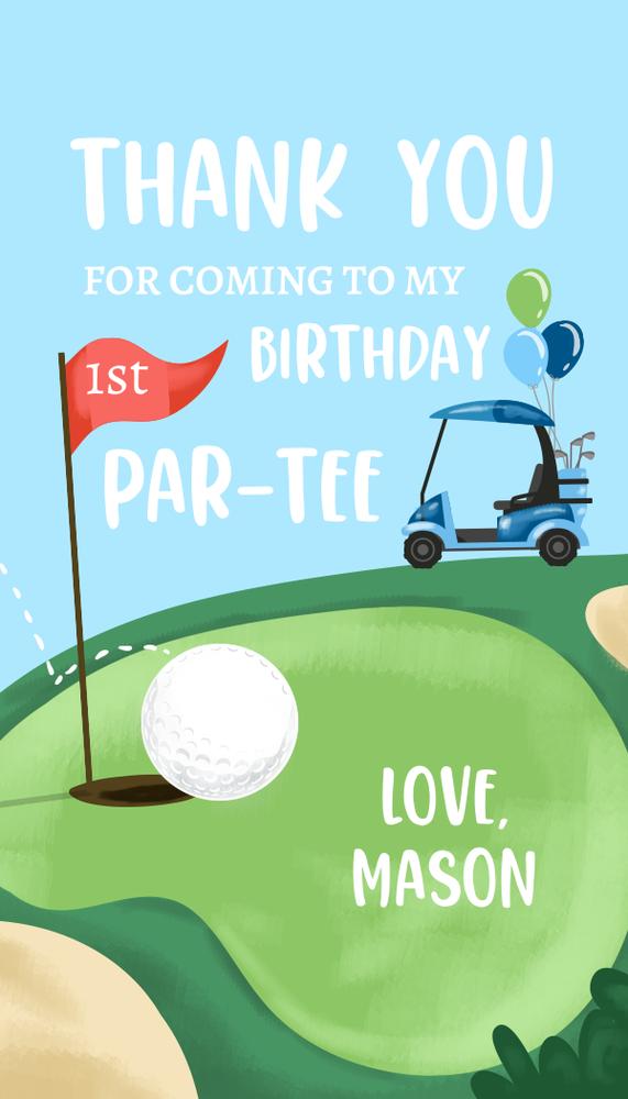 Editable Golf Par-tee Favor Tags | Boys 1st Birthday Hole in One Gift Tag