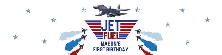 Fighter Pilot Water Bottle Labels | Editable Airplane Birthday Decor Template