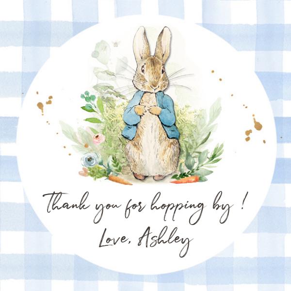 Peter Rabbit Boy Baby Shower Favor Tags | Editable Canva Template
