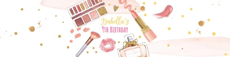 Editable Spa Party Water Bottle Labels | Pink Glam Girl Birthday Canva Template